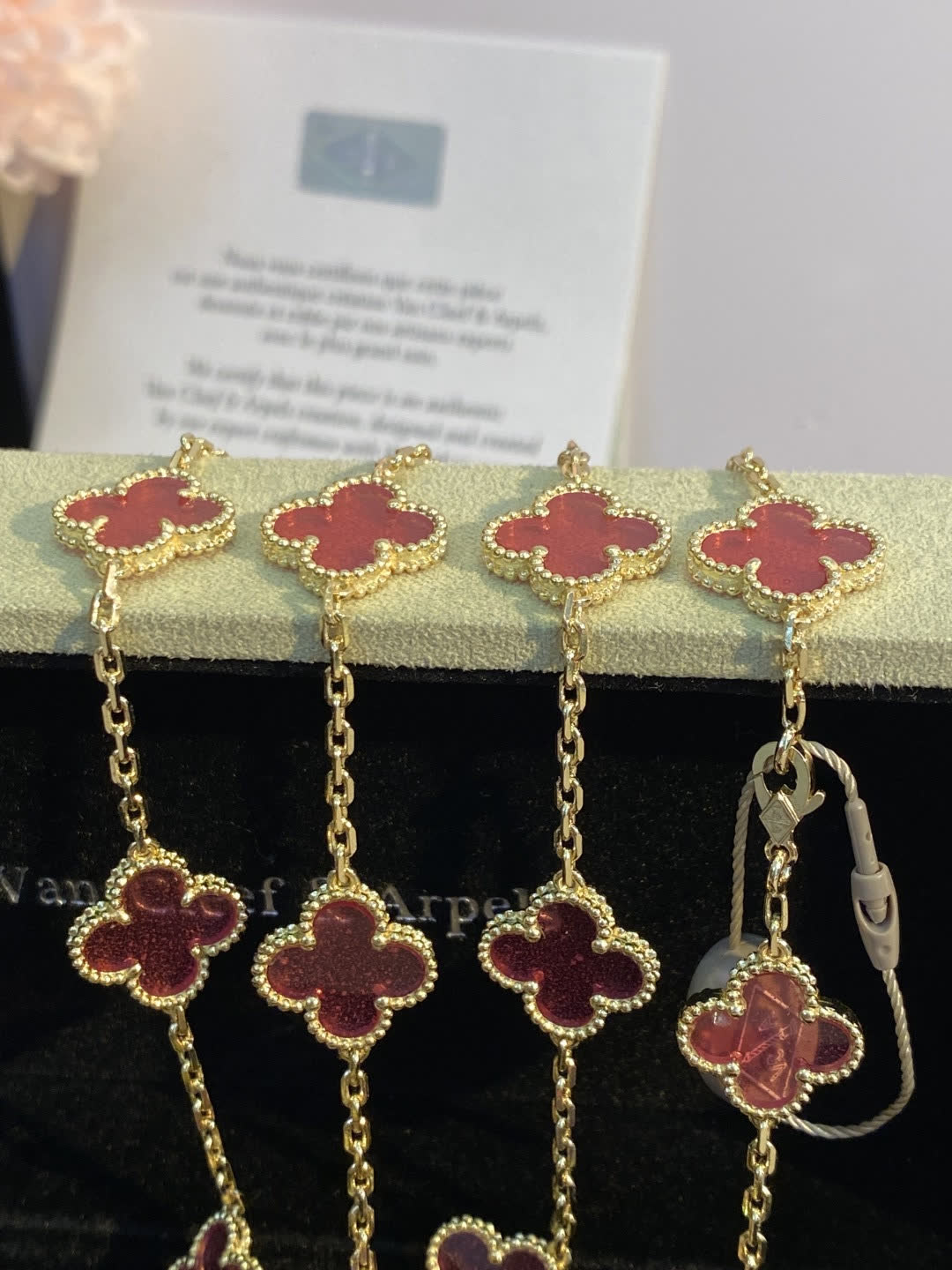 Van Cleef & Arpels Vintage Alhambra Pink Gold Necklace Van Cleef & Arpels Vintage Alhambra Pink Gold Necklace